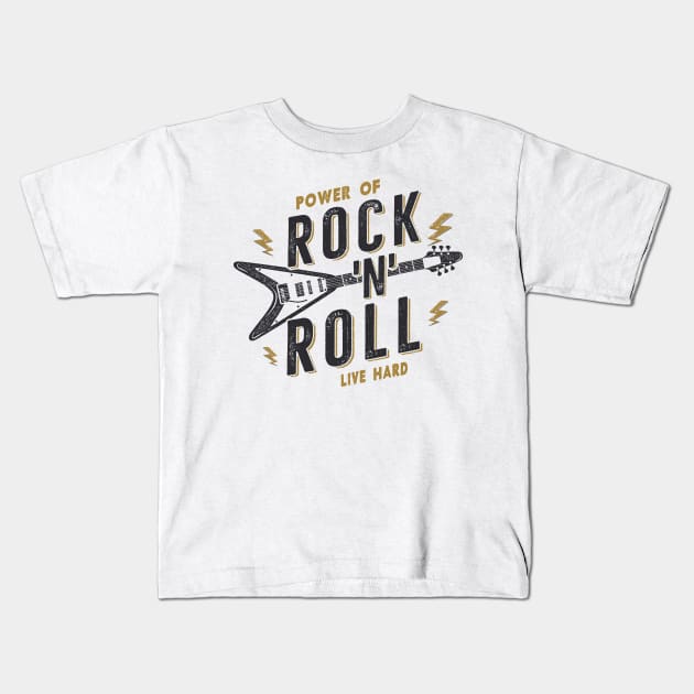 Power of Rock 'N Roll Kids T-Shirt by CB Creative Images